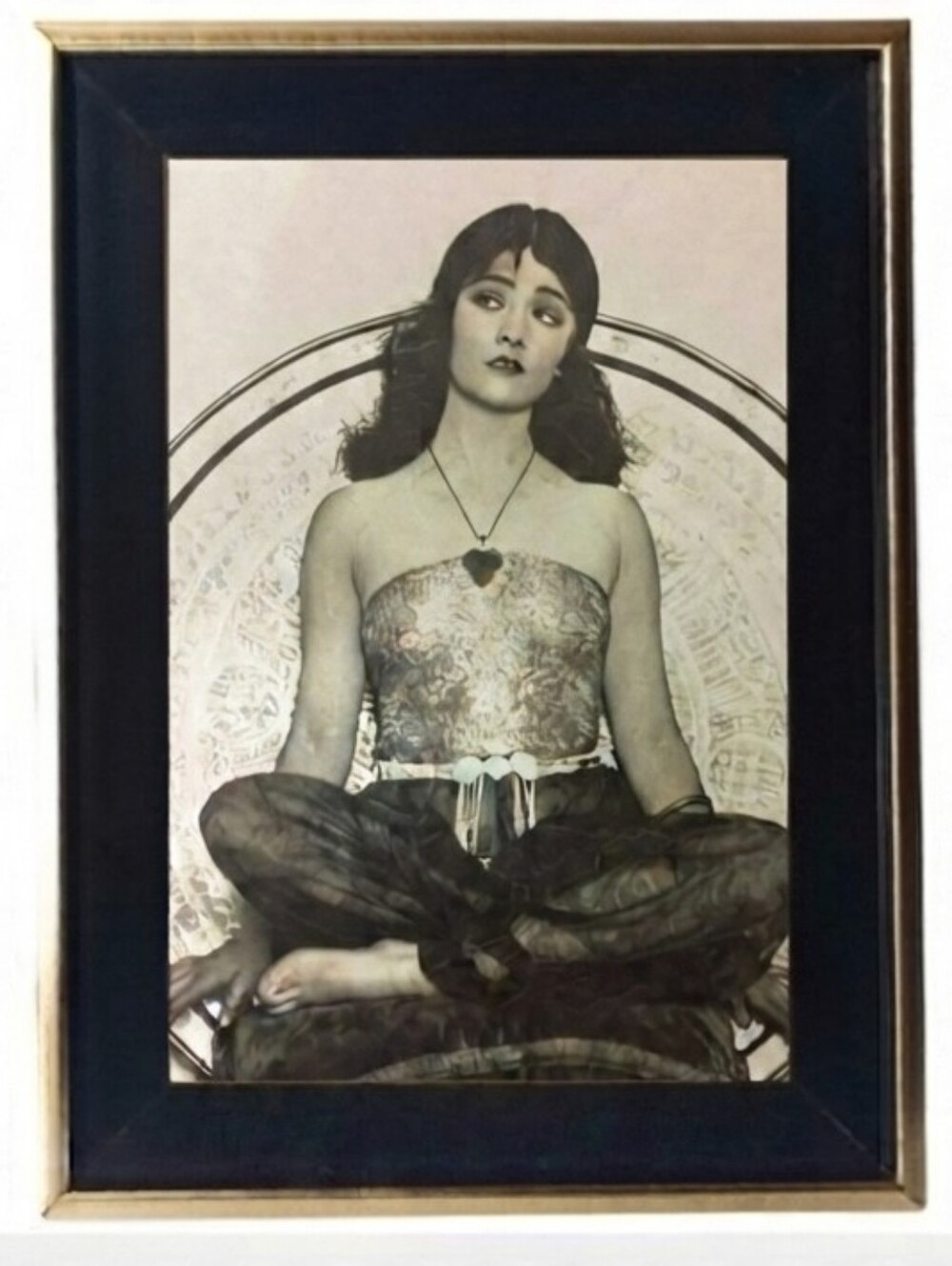 Vintage Wicca Gypsy Woman Palmistry Retro Boho Bohemian Framed Photo Print Art